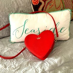 Kate Spade Heart crossbody. Very nice condition.  Red. Novelty. Whimsical whimsy